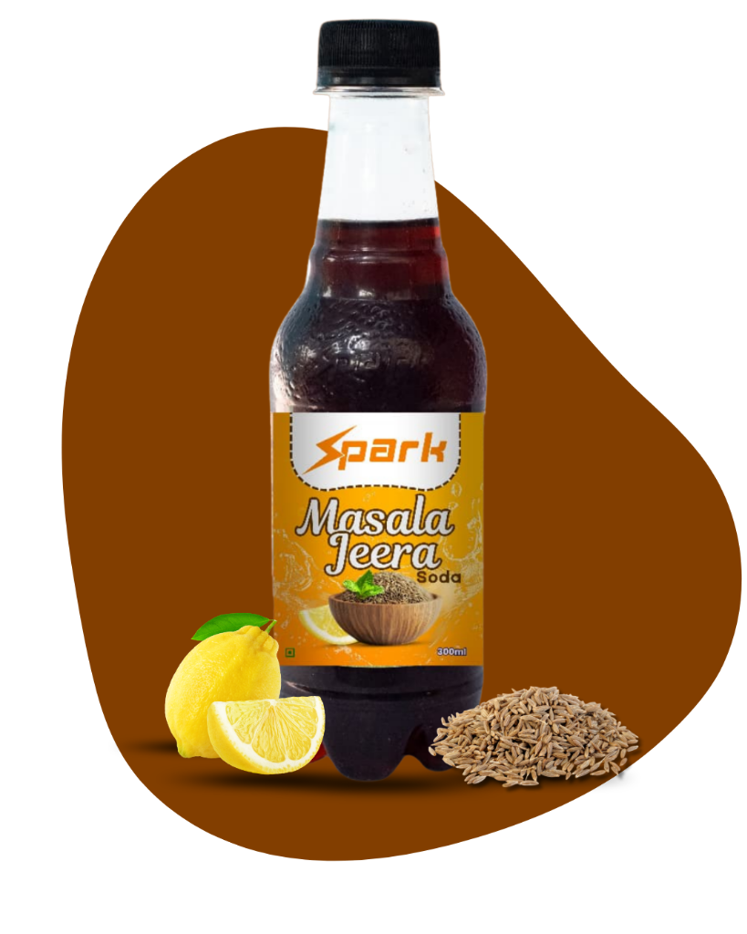 Spark Masala Jeera bottle in a green wooden crate